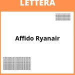Fac Simile Lettera Di Affido Ryanair