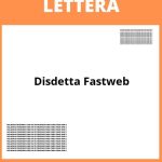 Lettera Disdetta Fastweb Fac Simile