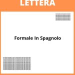 Lettera Formale In Spagnolo