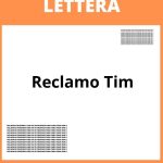 Lettera Di Reclamo Tim